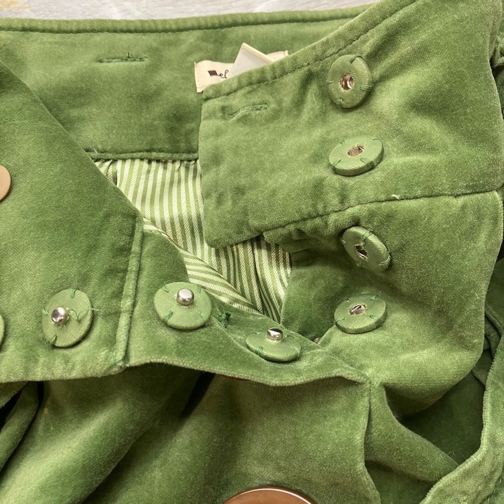 Anthropologie Elevenes Green Button-Front Skirt - Picture 4 of 8